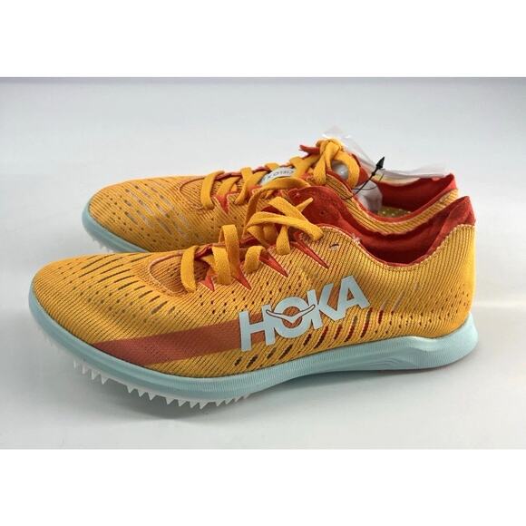 HOKA CIELO X 2 LD Track Spike Running Girls Kids Size 4 Blue Orange Sprint New - Picture 1 of 9